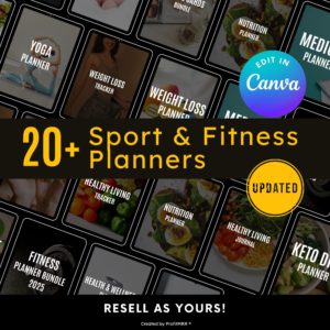 Launch Your Wellness Brand! Fitness Planner PLR/MRR Bundle + Resell Rights