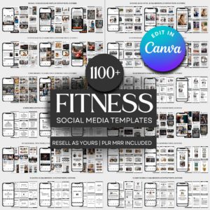 1100+ Fitness & Weight Loss Instagram Templates — PLR/MRR