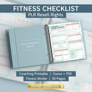 Fitness Checklist PLR Printable – Editable, Rebrandable & Resell Rights