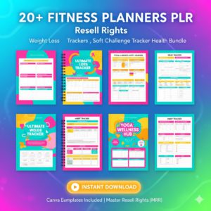 Launch Your Wellness Brand! Fitness Planner PLR/MRR Bundle + Resell Rights