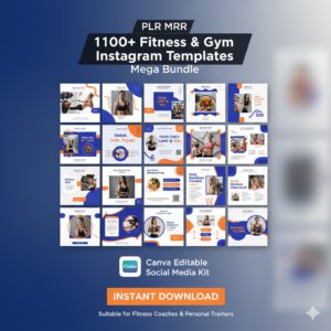 1100+ Fitness & Weight Loss Instagram Templates — PLR/MRR